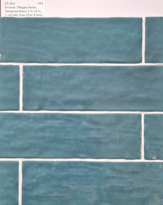 1/2 x 8 1/2 EVEREST TURQUESA JOLLY TRIM  - CL KER
