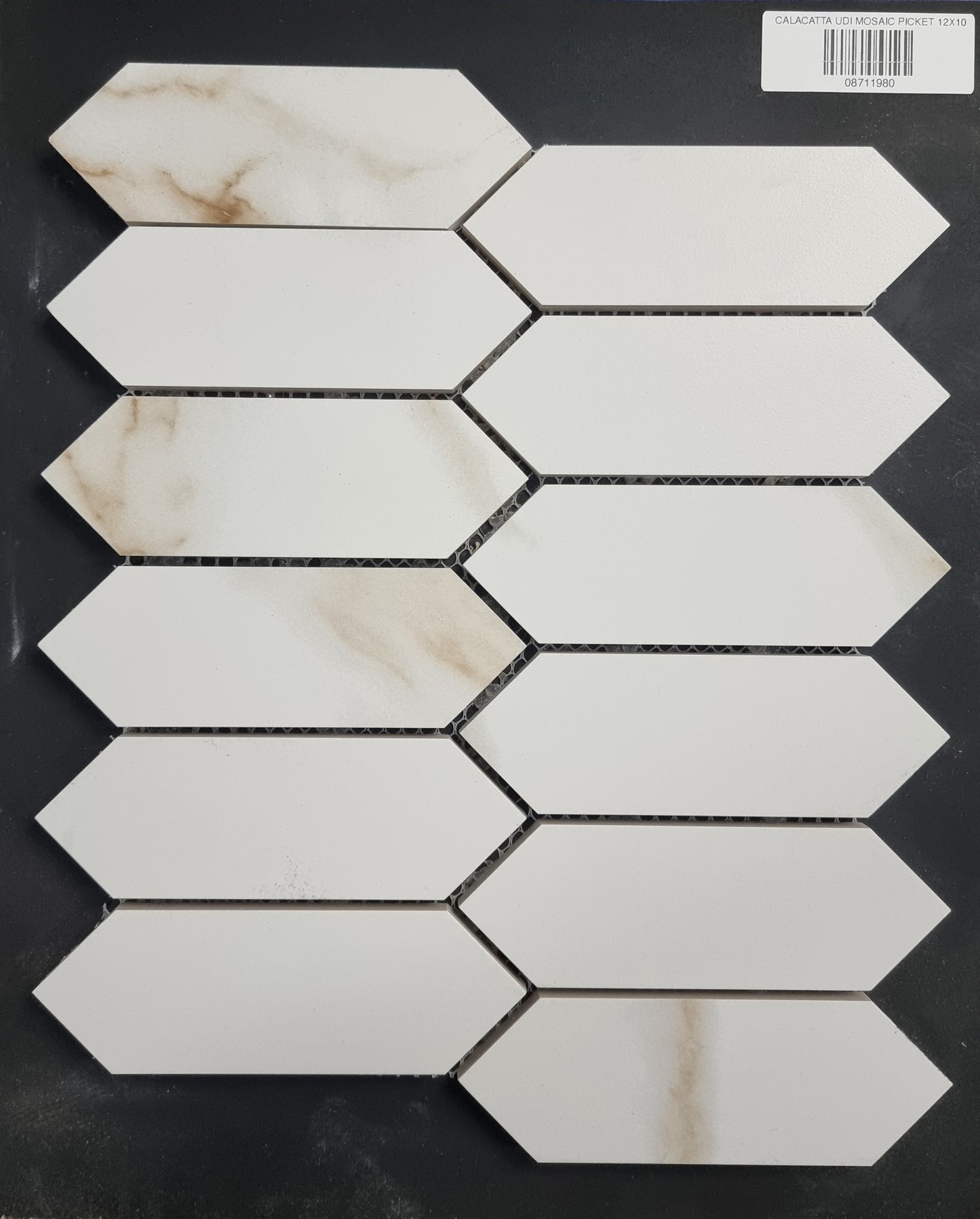 CALACATTA UDI MOSAIC PICKET 12X10