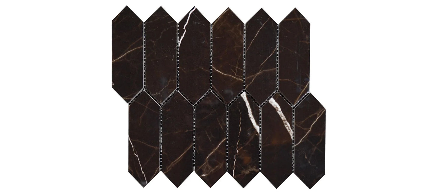 NERO MARQUINA MOSAIC PICKET 12X10