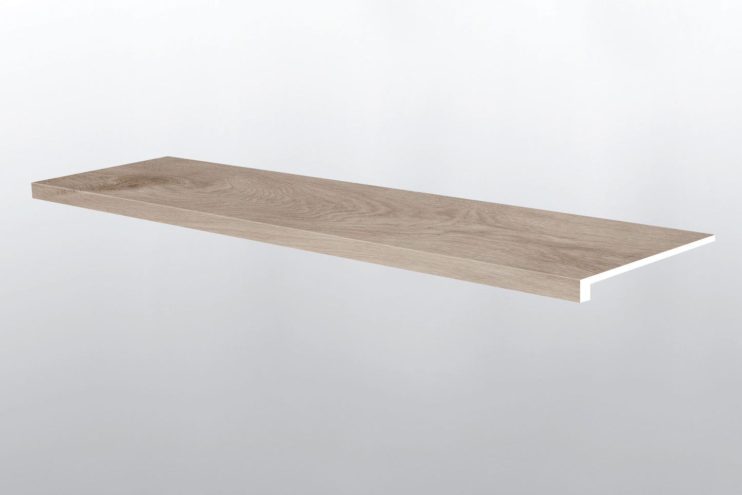 WHITFIELD GRAY EASED EDGE STAIR TREAD - PRESCOTT LUXURY VINYL