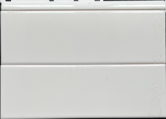 WHITE BODY WALL GLOSS - DREAM - 1" x 9" WHISPER WHITE JOLLY -