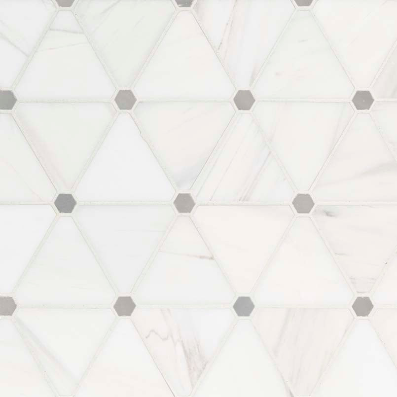 BIANCO DOLOMITE PINWHEEL MOSAIC