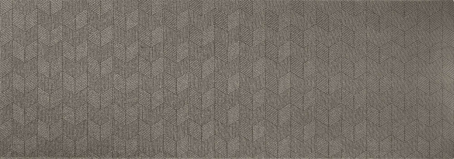 PEARL CHEVRON GREY 12 X 36
