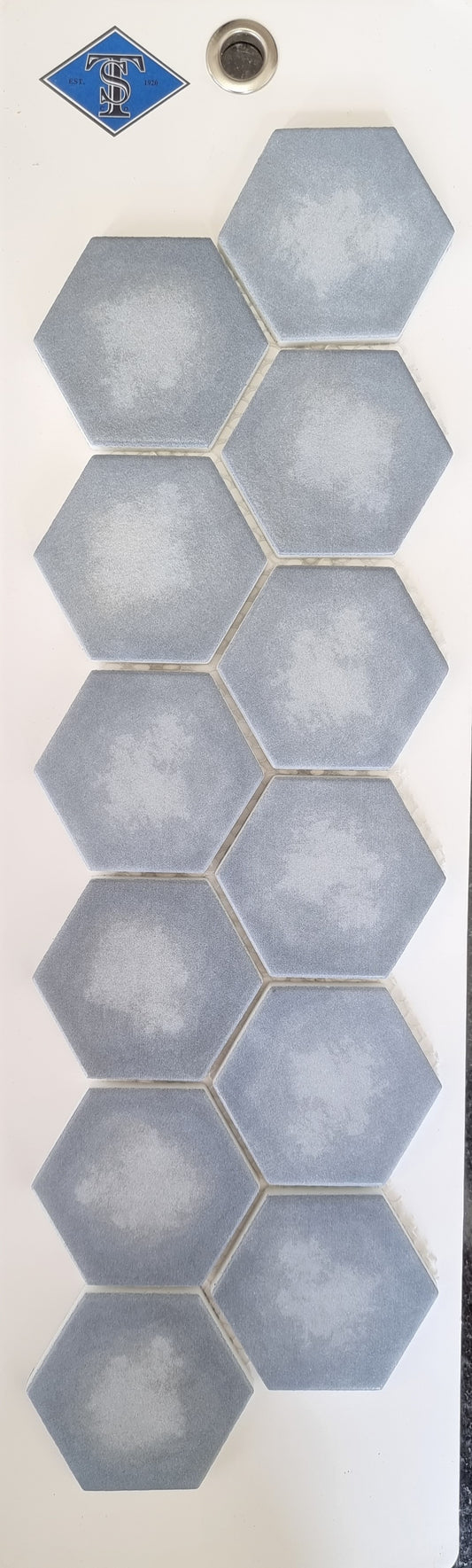 2" Hexagon Blue Cement - Arvex Sierra Series
