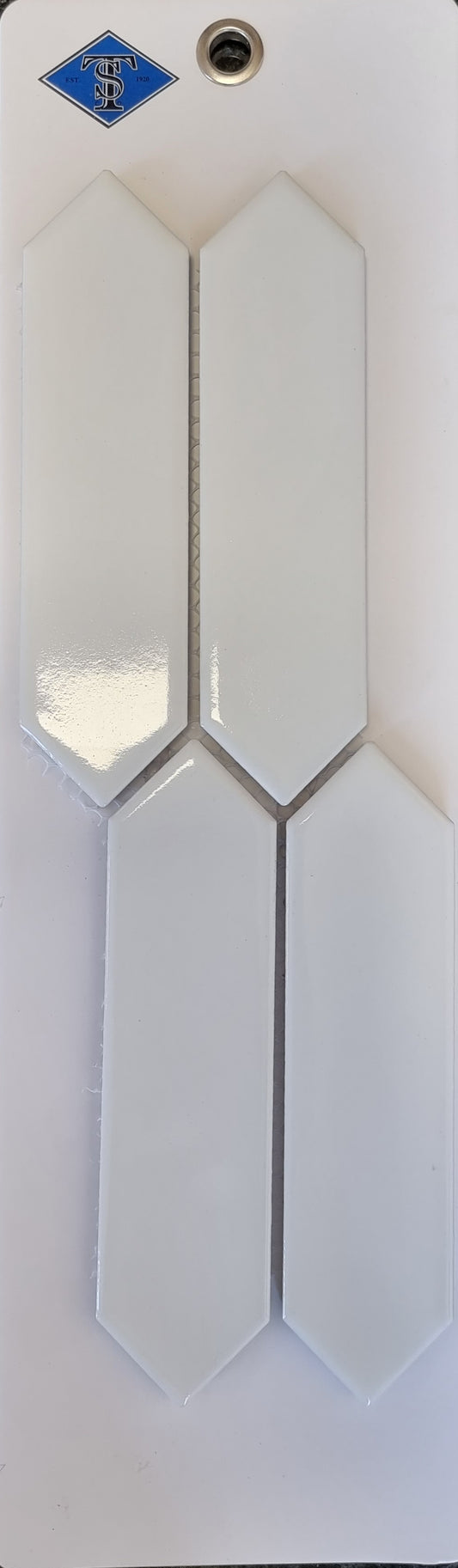 1.5x6 White Gloss Picket - Valley View Mosaic