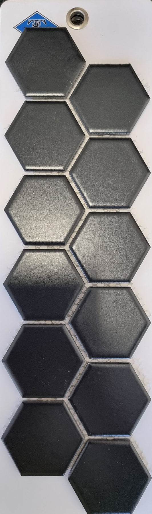 2" Hexagon Black Matt - Valley View Mosaic