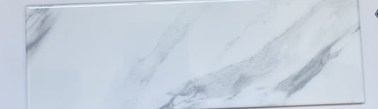 4x12 Marble Look Tile - Carrara - Karo Asbury