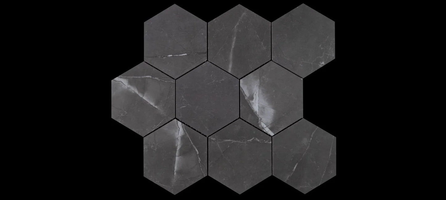 ARMANI GRIS MOSAIC HEXAGON 12X10