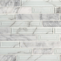 BLOCKI BLANCO INTERLOCKING PATTERN 8MM - MOSAIC TILE