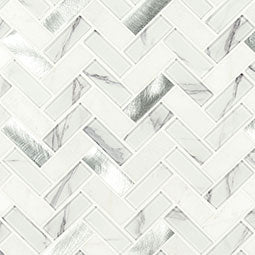 BYTLE BIANCO HERRINGBONE 6MM - MOSAIC TILE