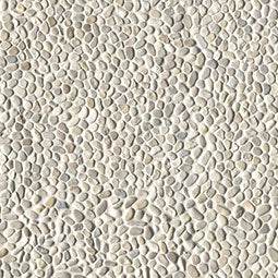 IVORY WHITE MINI PEBBLE TUMBLED MOSAIC TILE