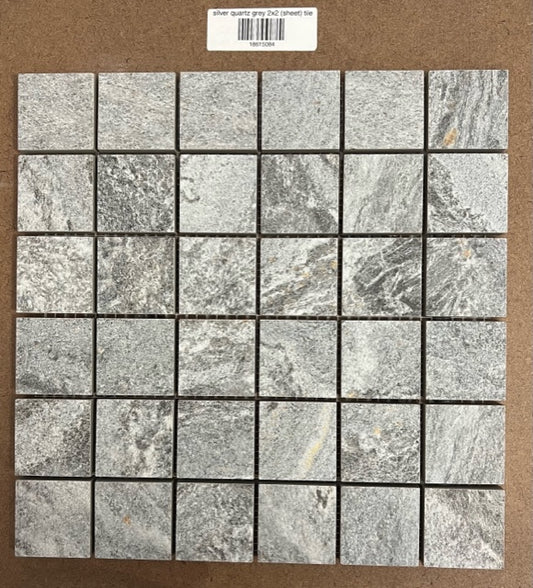 silver quartz grey 2x2 (sheet) tile