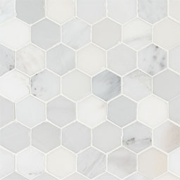 ARABESCATO CARRARA 2" HEXAGON MOSAIC TILE