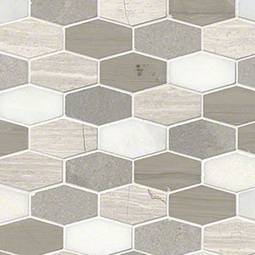 BELLAGIO BLEND ELONGATED HEXAGON MOSAIC TILE