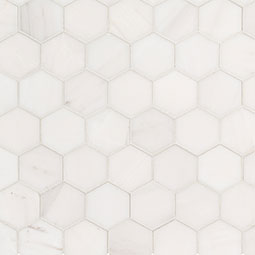 BIANCO DOLOMITE 2” HEXAGON MOSAIC TILE