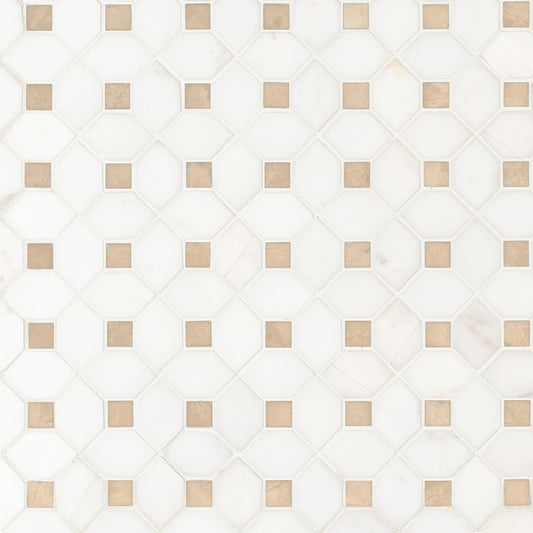 BIANCO DOLOMITE CREMA DOTTY MOSAIC