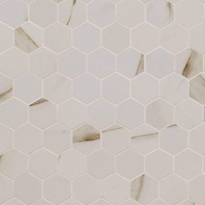 PIETRA CALACATTA 2X2 HEXAGON MOSAIC