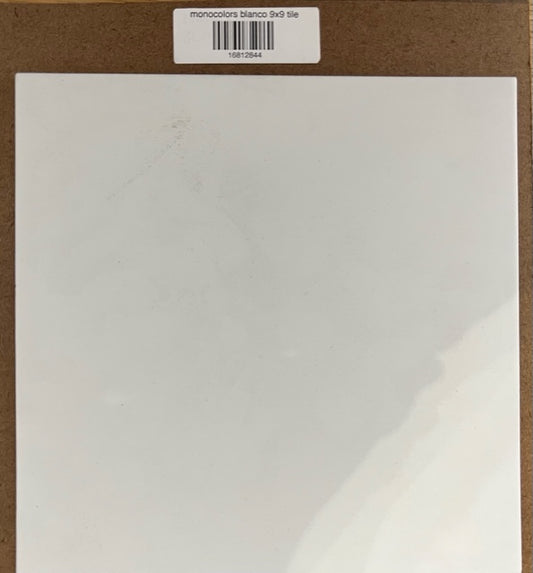 monocolors blanco 9x9 tile