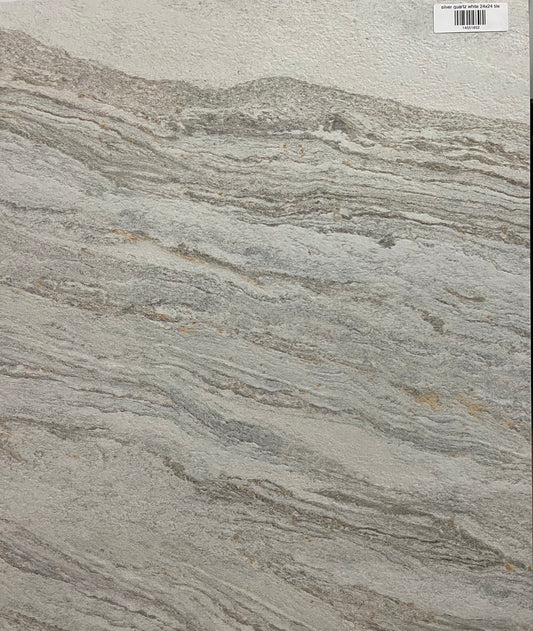 silver quartz white 24x24 tile