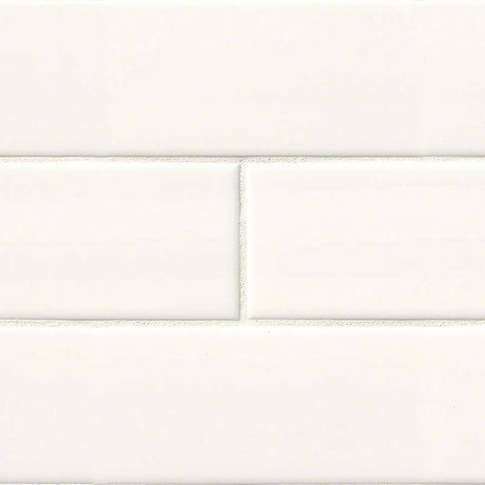 WHITE SUBWAY TILE 4X16